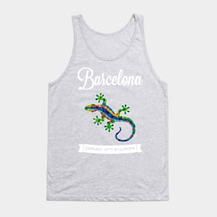 BARCELONA GAUDI LIZARD - Dark Colors Tank Top